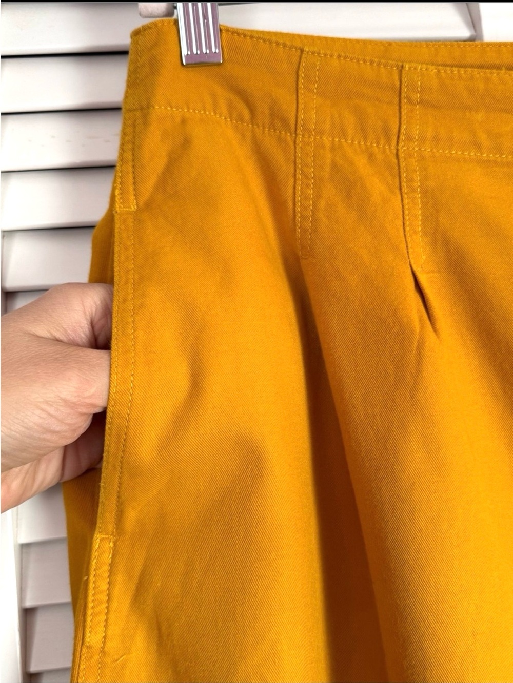 Madewell Patio Button-Front Midi Skirt Orange Tungsten Glow Comfy Size 14 - Picture 3 of 7